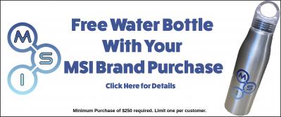 Free Water Bottle with Your MSI Brand Purchase